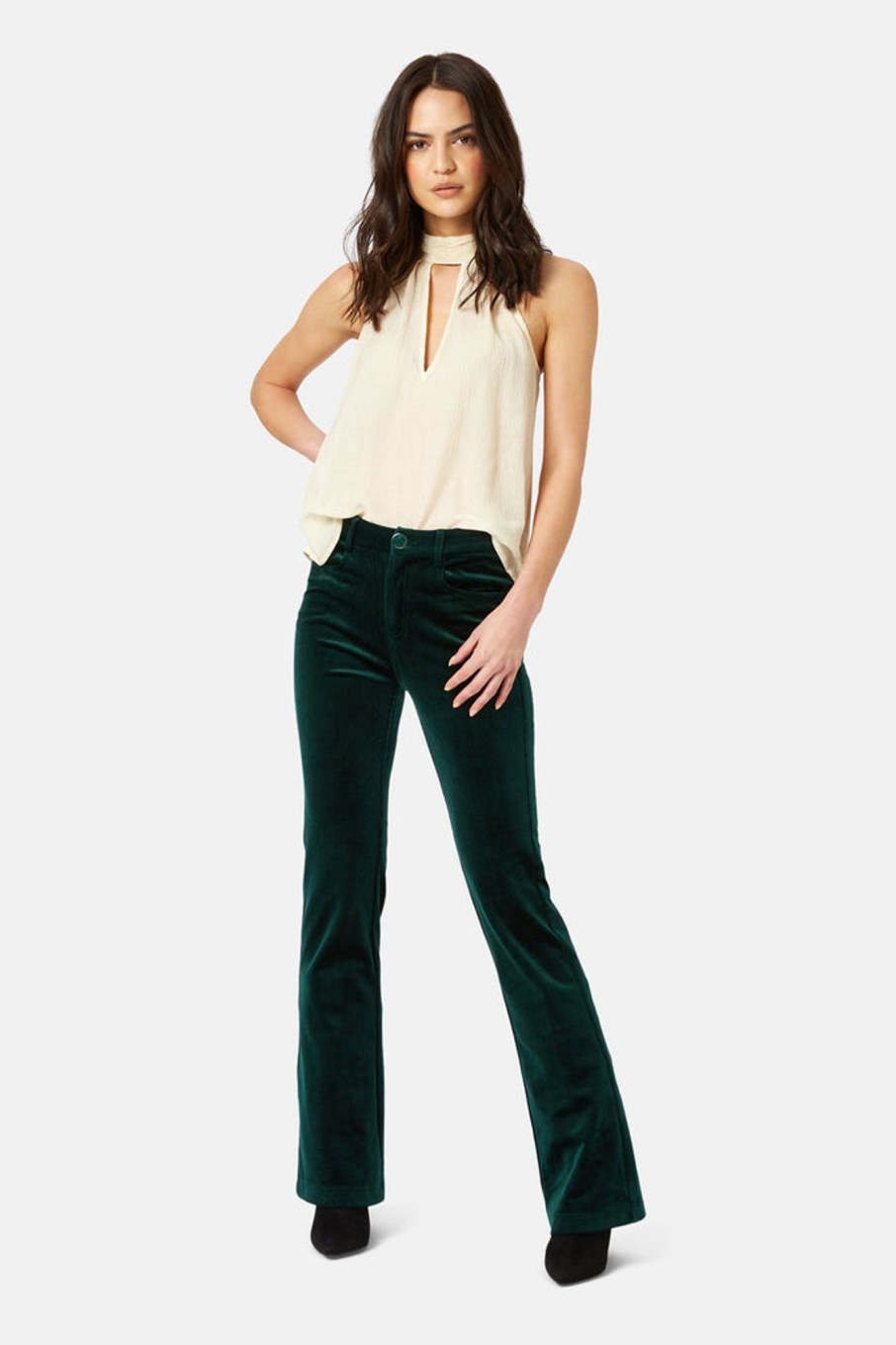 Co-Ords Traffic People | Corrie Bratter Returns Flare Cord Trouser In Green