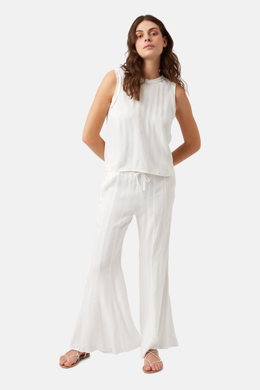 Trousers Traffic People | Telling Stories Kick Flare Trousers In White