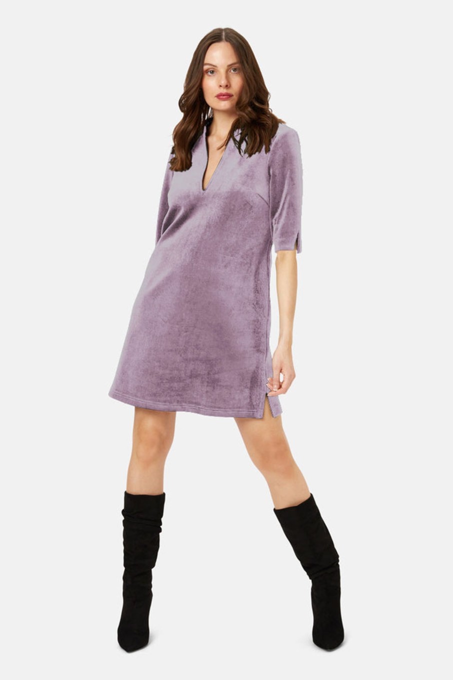 Dresses Traffic People | Corrie Bratter Returns Purple Cord Breathless Dress