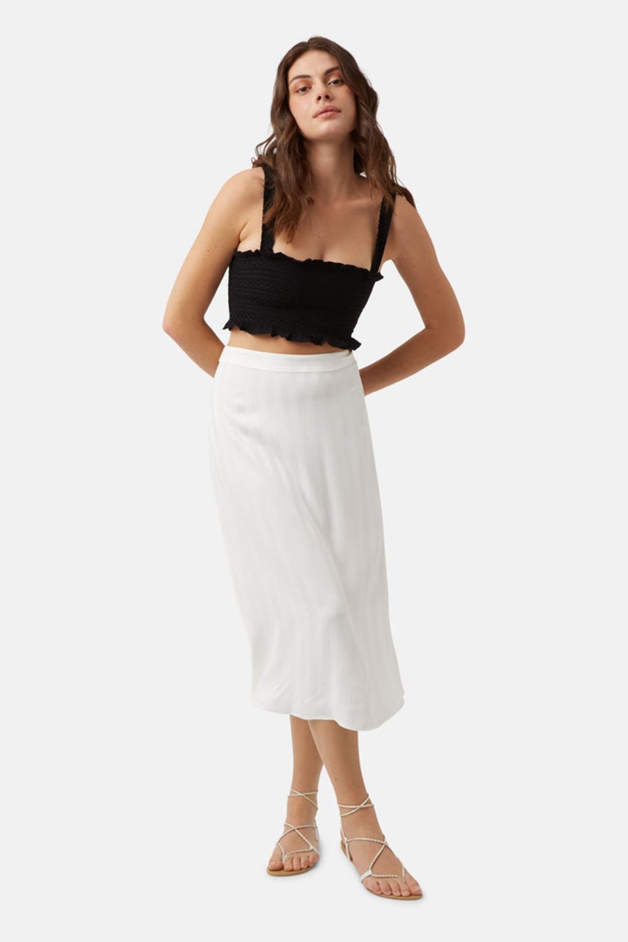 Co-Ords Traffic People | Telling Stories Skirt In White