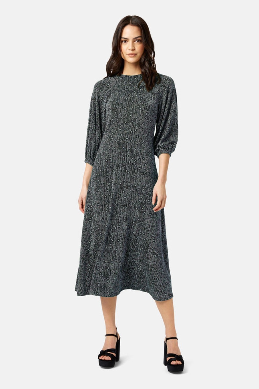 Dresses Traffic People | Disco Hangover Drape Dress In Blue