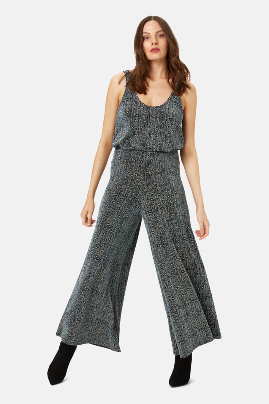 Trousers Traffic People | Disco Hangover Palazzo Trousers In Blue