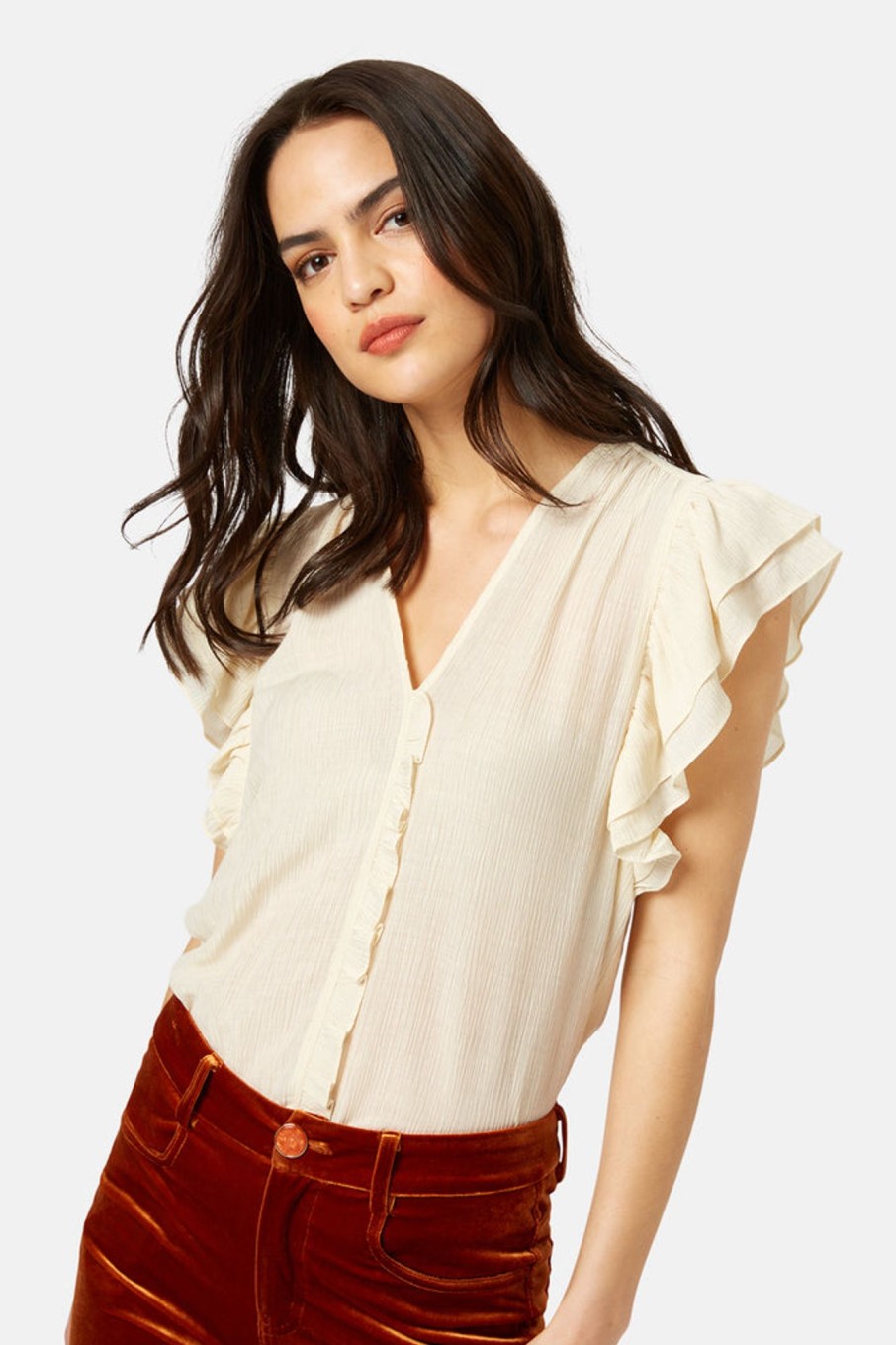 Co-Ords Traffic People | The Great Silence Cream Falls Top