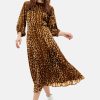 Dresses Traffic People | New York Dolls Drape Dress In Brown