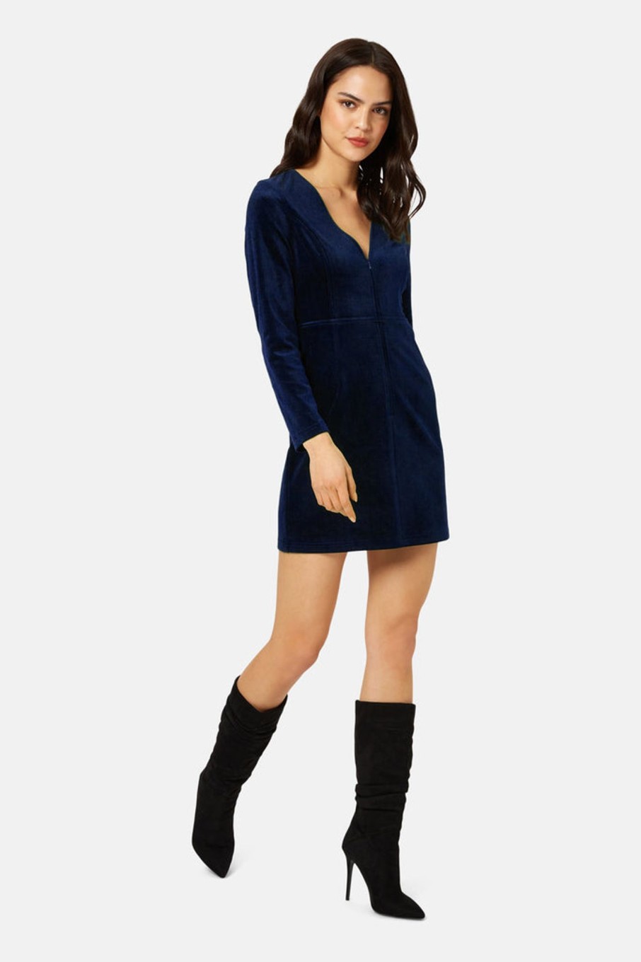 Dresses Traffic People | Corrie Bratter Returns Cord Mini Dress In Navy