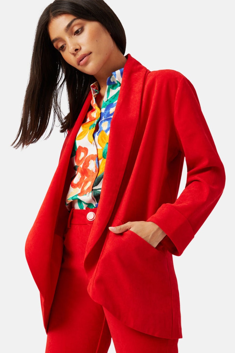 Jackets Traffic People | Solitude And Silence Boyfriend Jacket In Red