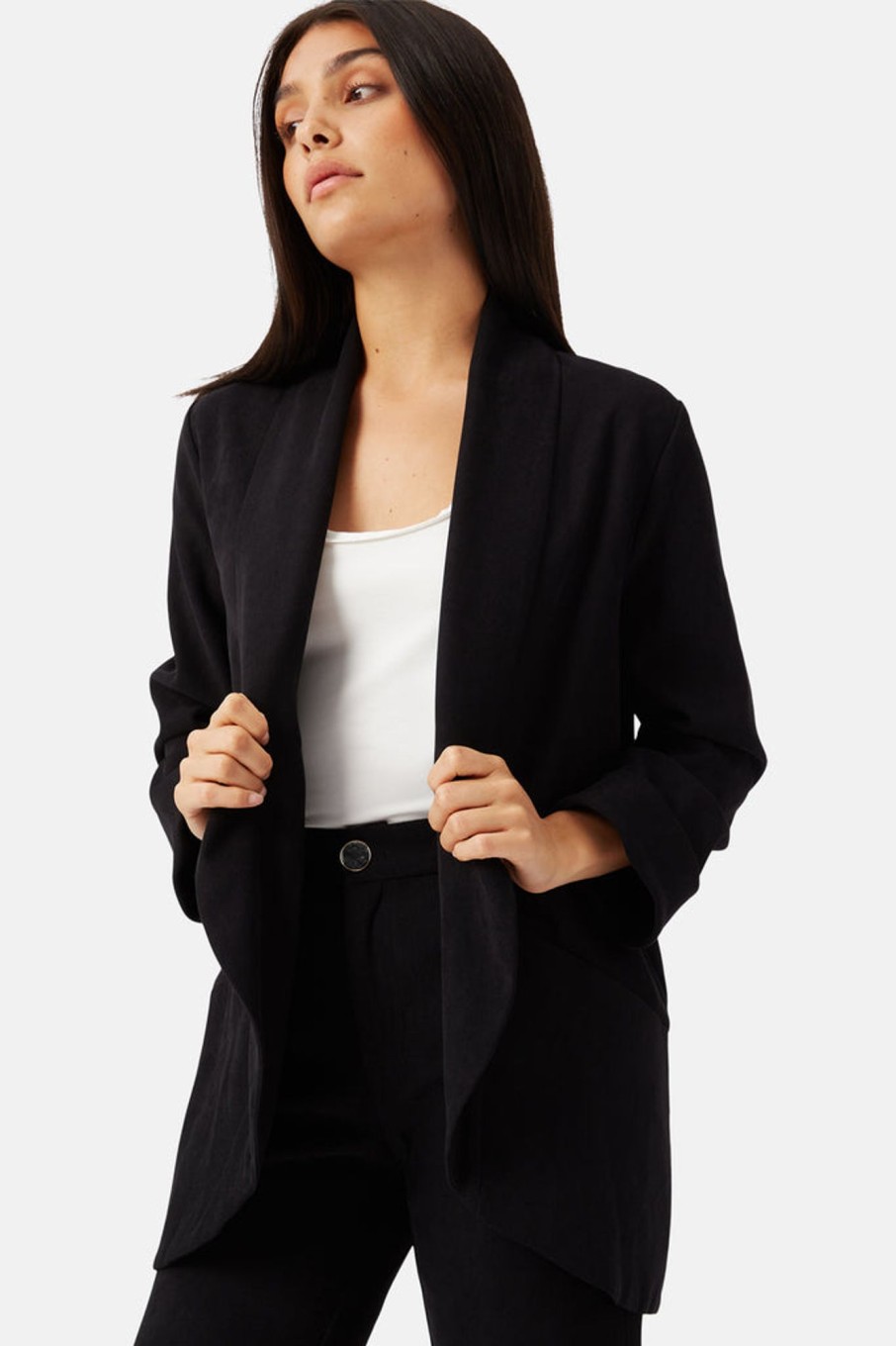 Jackets Traffic People | Solitude And Silence Boyfriend Jacket In Black