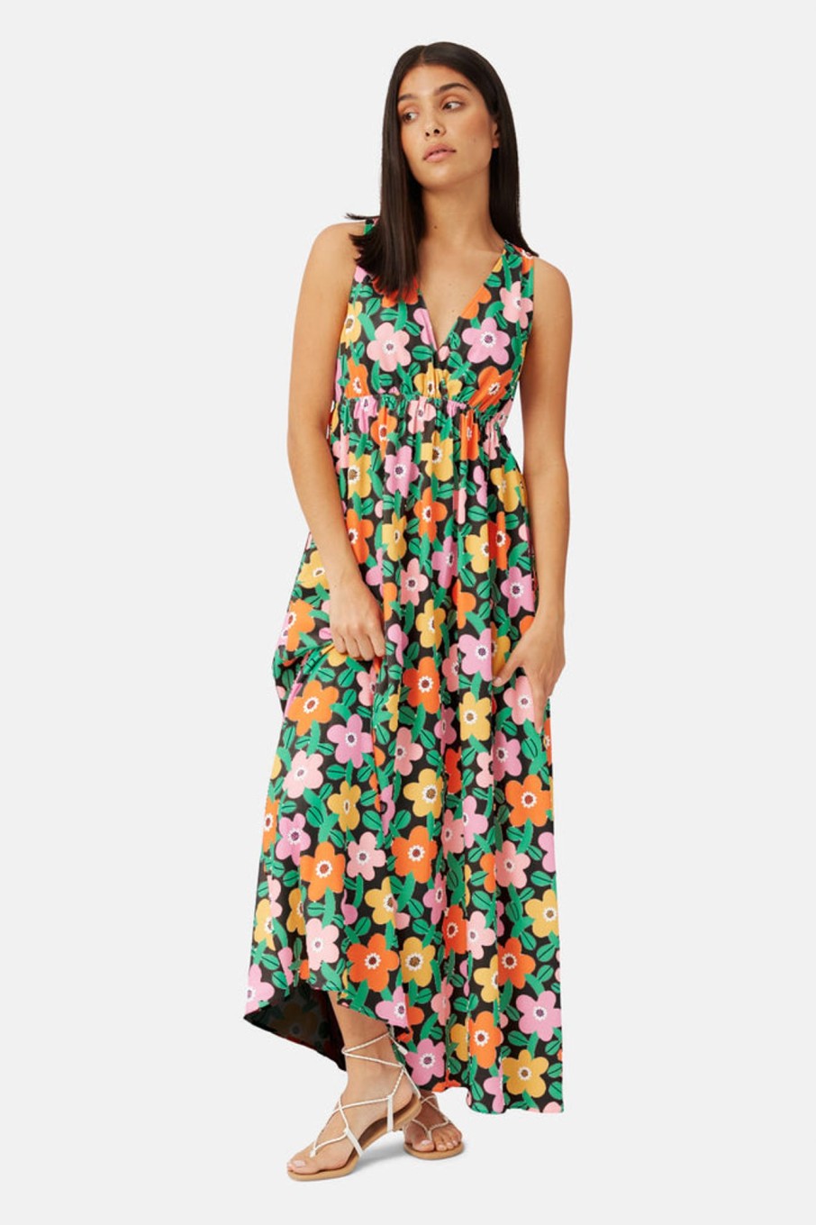 Dresses Traffic People | Slow Days Of Summer Maxi Dress In Black