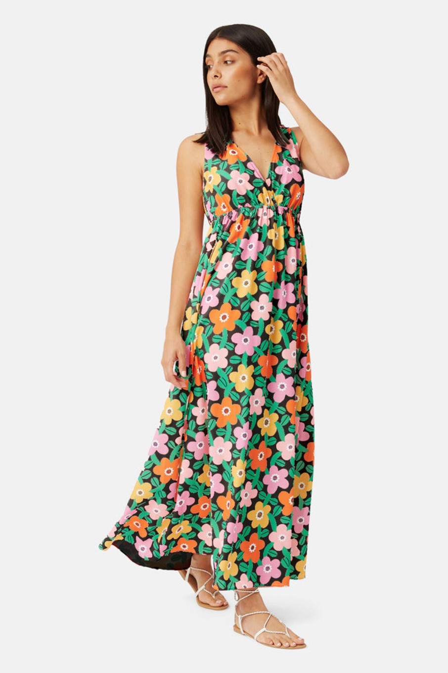 Dresses Traffic People | Slow Days Of Summer Maxi Dress In Black