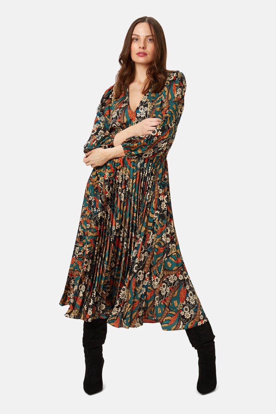 Dresses Traffic People | Edge Of Silence Floral Aurora Dress