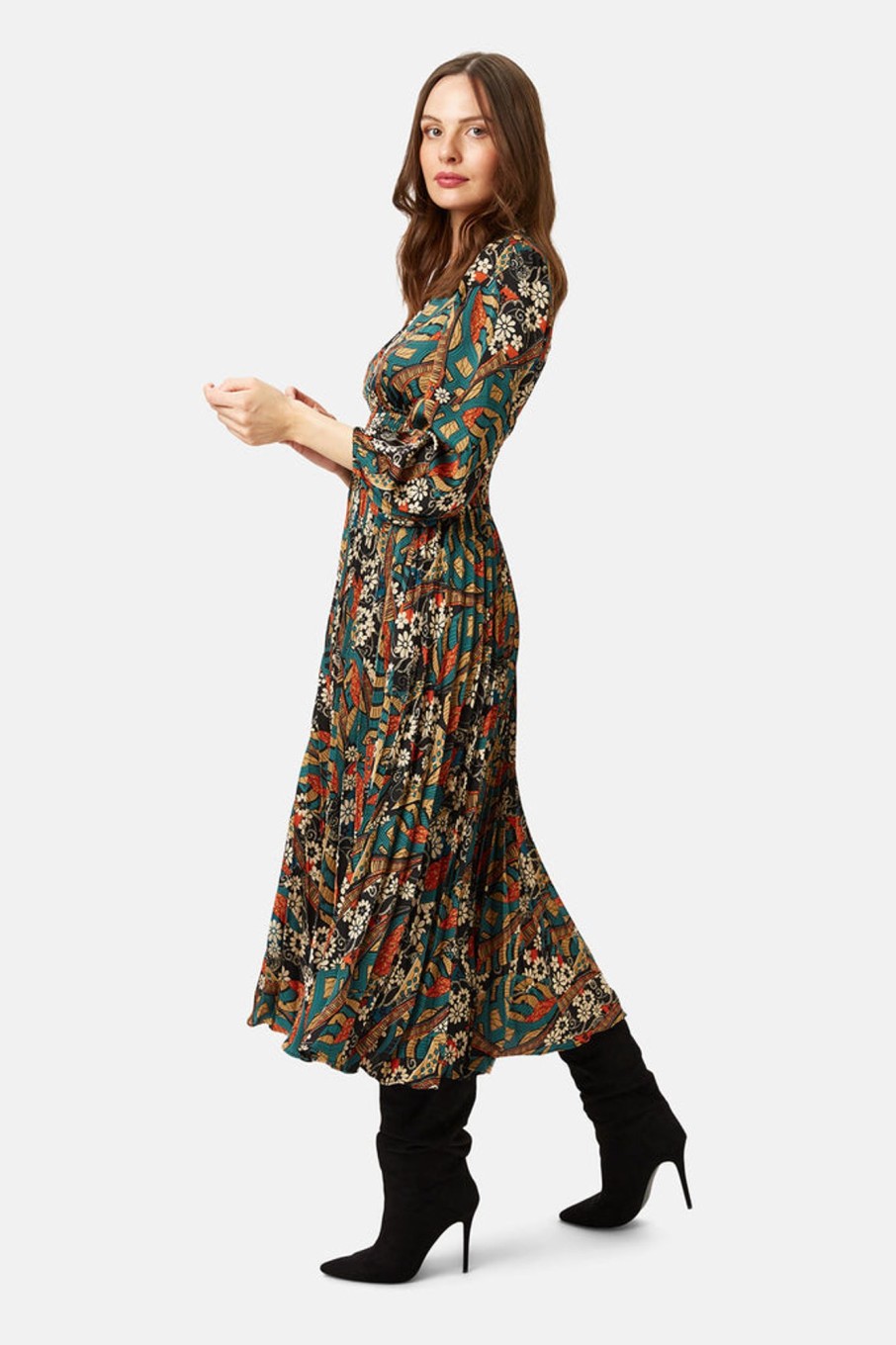 Dresses Traffic People | Edge Of Silence Floral Aurora Dress