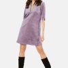 Dresses Traffic People | Corrie Bratter Returns Purple Cord Breathless Dress