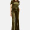 Co-Ords Traffic People | Never Say Goodbye Velvet Trousers In Green