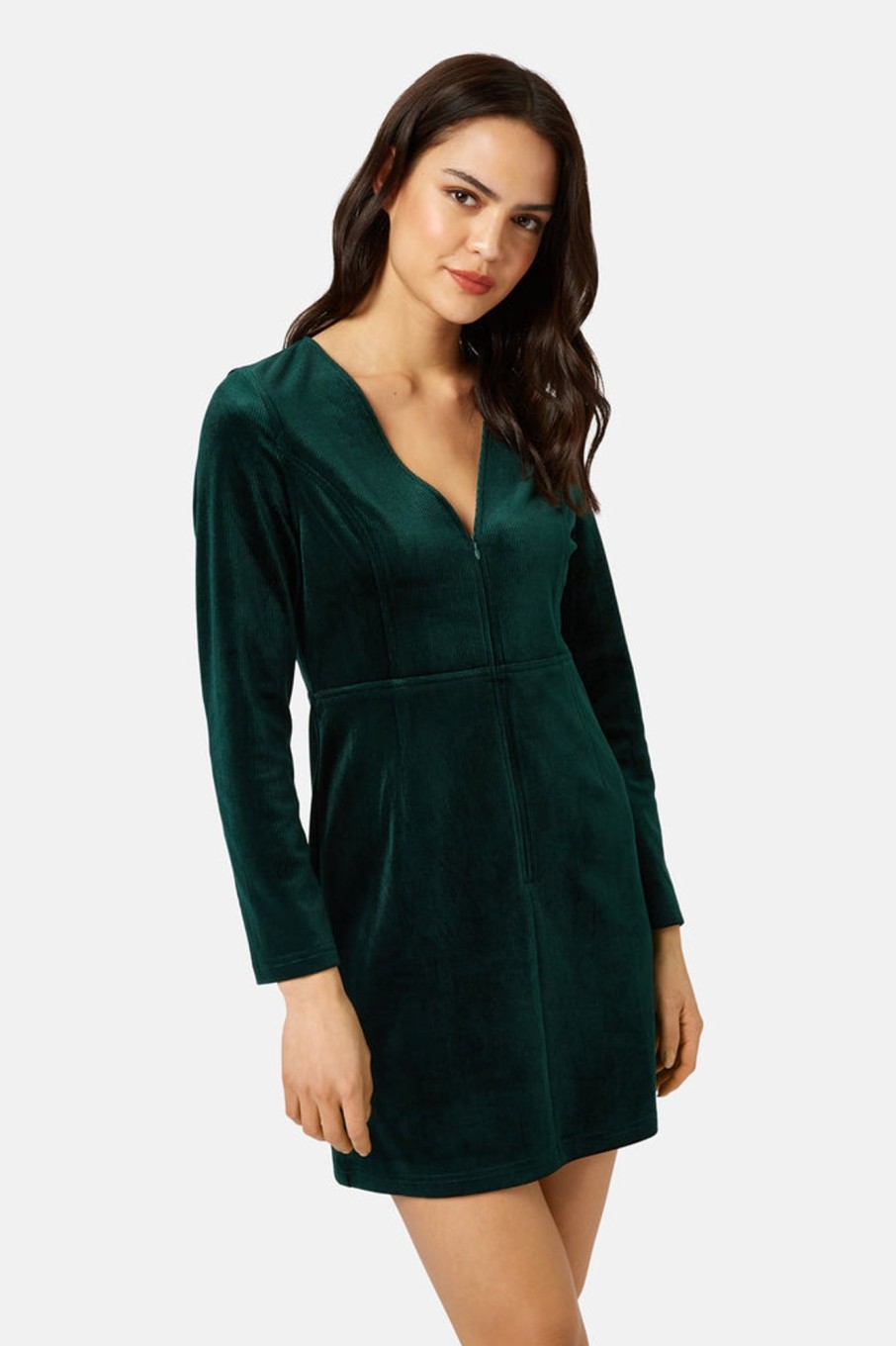 Dresses Traffic People | Corrie Bratter Returns Mini Dress In Green