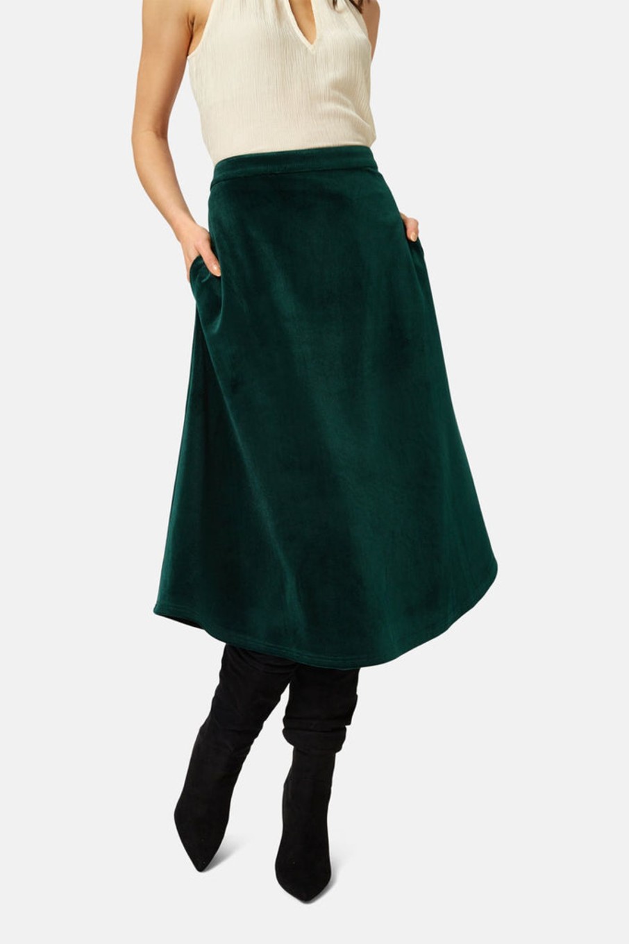 Co-Ords Traffic People | Corrie Bratter Returns Cord Skirt In Green