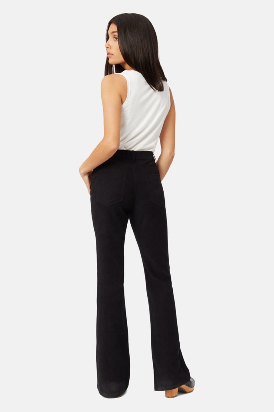 Trousers Traffic People | Solitude And Silence Flare Trousers In Black