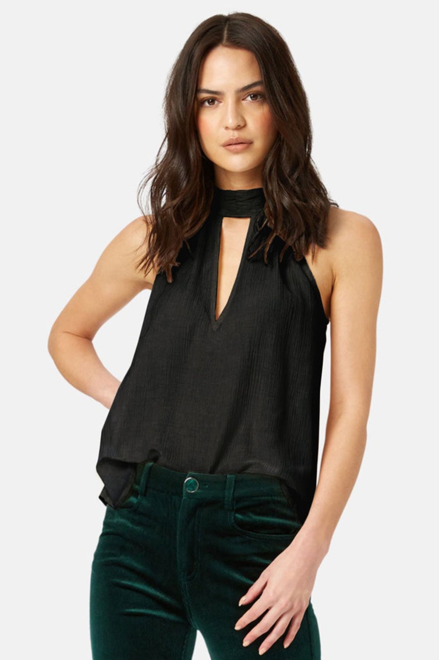 Co-Ords Traffic People | The Great Silence Halter Top In Black