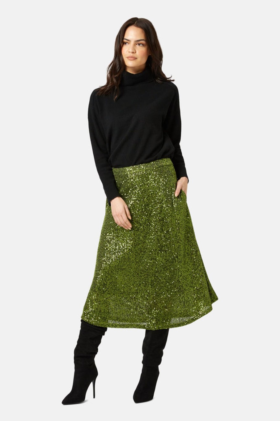 Co-Ords Traffic People | Crimson & Clover Skirt In Green