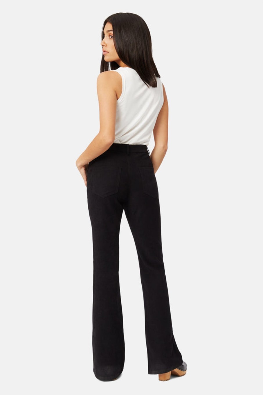 Co-Ords Traffic People | Solitude And Silence Flare Trousers In Black