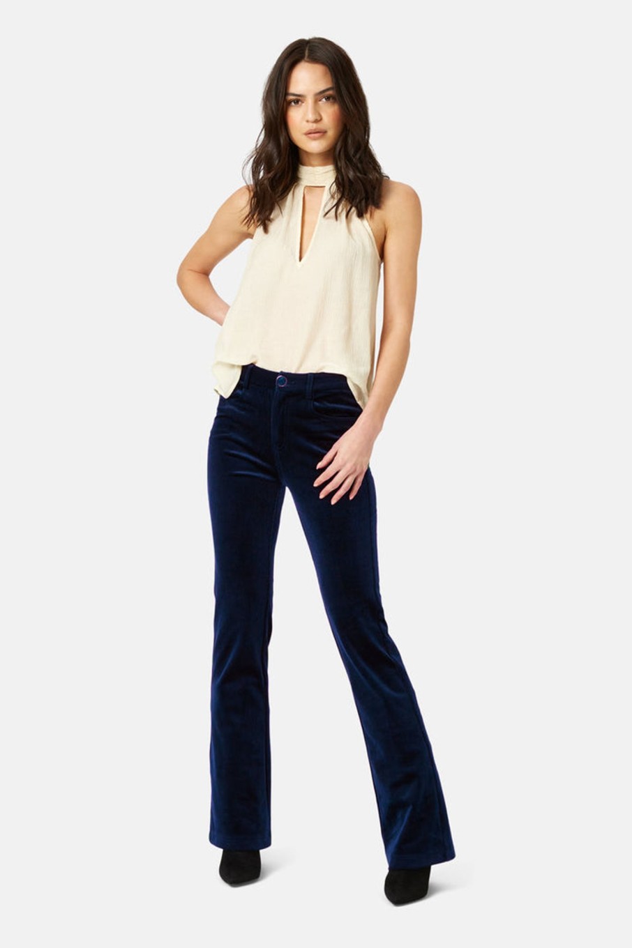 Trousers Traffic People | Corrie Bratter Returns Flare Cord Trouser In Navy