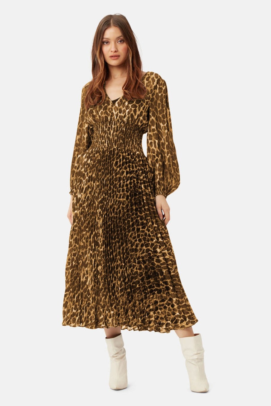 Dresses Traffic People | New York Dolls Aurora Dress In Brown