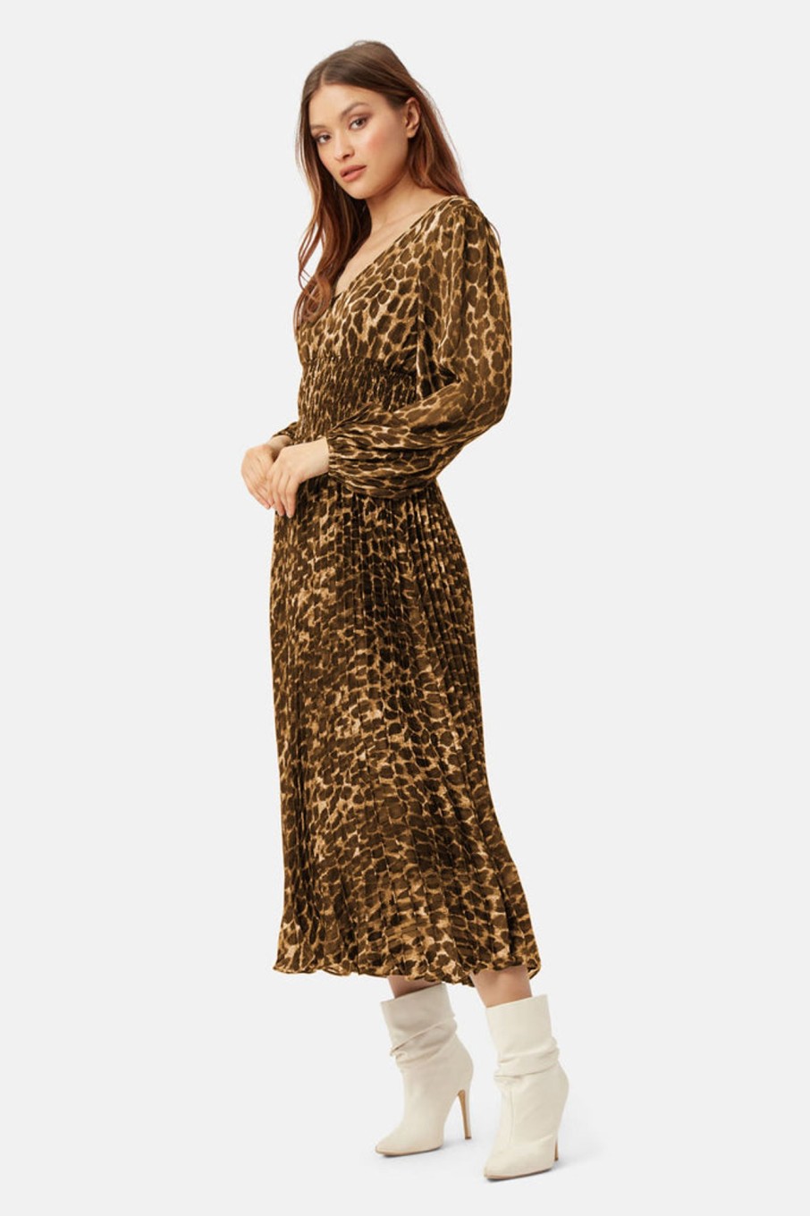 Dresses Traffic People | New York Dolls Aurora Dress In Brown