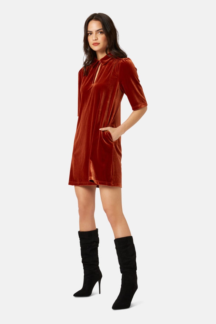 Dresses Traffic People | Never Say Goodbye Peep Mini Dress