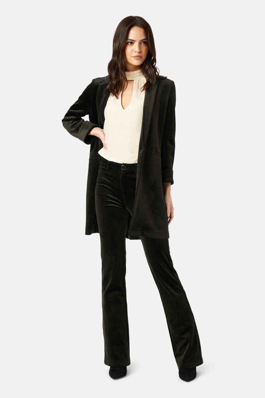 Jackets Traffic People | Corrie Bratter Returns Black Cord Blazer